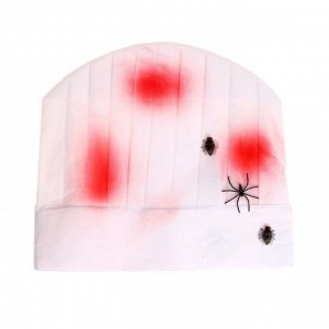 Карнавальная шляпа «Повар» с кровью и пауками