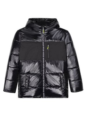 Куртка Куртка зимняя удлиненная  для мальчика черного цвета с водоотталкивающей пропиткой подходит для продолжительных прогулок на свежем воздухе. Зимний пуховик для мальчика удлиненный прямого силуэт