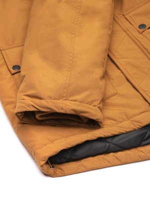 Куртка Яркая теплая оранжевая парка для мальчика из непродуваемой грязеотталкивающей и водонепроницаемой ткани - прекрасный вариант для российской зимы. Куртка содержит утеплитель: 200 гр. Подходит дл