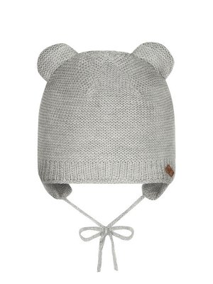 Шапка Теплая, удобная детская шапка на завязках декорирована ушками медвежонка - практичный и удобный вариант на каждый день в межсезонье. Трикотажная подкладка утепеленной шапки выполнена из мягкого,