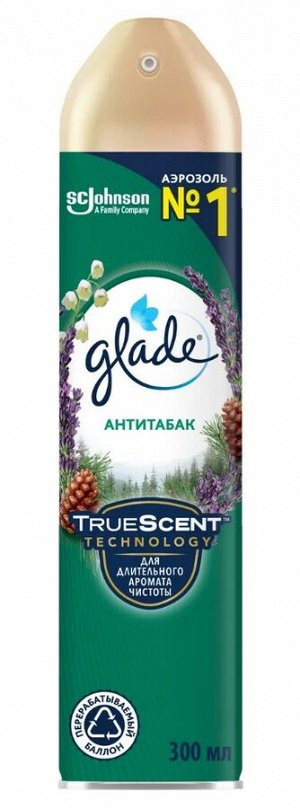 Освежитель воздуха Glade "Антитабак", аэрозоль, 300 мл