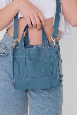Синяя мини-сумка через плечо