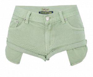 Женские джинсовые шорты, цвет зеленый