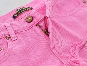 Женские джинсовые шорты, цвет розовый