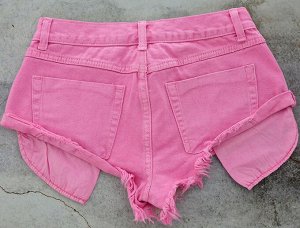 Женские джинсовые шорты, цвет розовый