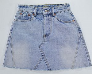 Женская джинсовая юбка, цвет голубой