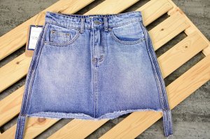 Женская джинсовая юбка, цвет синий