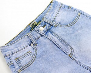 Женские удлиненные джинсовые шорты, цвет голубой