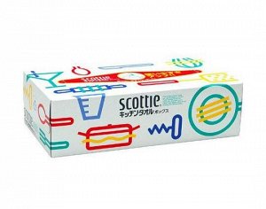 Тесненные бумажные кухонные полотенца в коробке, двухслойные повышенной плотности Crecia "Scottie" 75 шт.