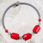 Браслет из Коралла и Лабрадора