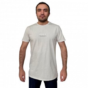 Светлая мужская футболка KSCY – свежий взгляд на твой стиль – минимализм с крестом на спине №233