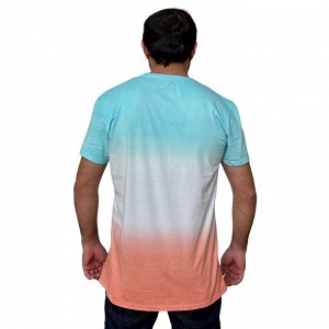 Яркая мужская футболка Nomadic – контрастный градиент со смелыми переходами. Твое лето будет сочным! №262