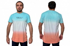 Яркая мужская футболка Nomadic – контрастный градиент со смелыми переходами. Твое лето будет сочным! №262