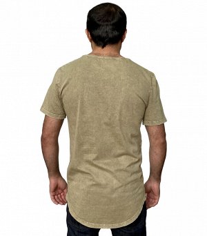 Длинная мужская футболка – стиль сафари с закругленным низом. Твоя уличная мода №201