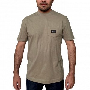 Мужская футболка хаки Turbothrds – street-стиль сафари с карманом на груди №223