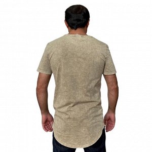Удлиненная винтажная футболка NXP для парней – раскрученный фасон без принтов и рисунков №299