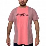 Винтажная мужская футболка Nomadic – модный градиент омбре, эффектный розово-сиреневый микс №255