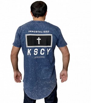 Длинная футболка KSCY – натуральная ткань, прямой силуэт и фигурный вниз, чтобы носить поверх брюк и шорт №236