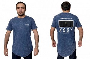 Длинная футболка KSCY – натуральная ткань, прямой силуэт и фигурный вниз, чтобы носить поверх брюк и шорт №236