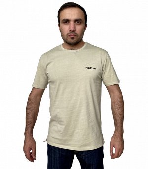 Мужская футболка NXP с разрезами по бокам – сурово-сдержано с налетом независимого стиля «army» №211