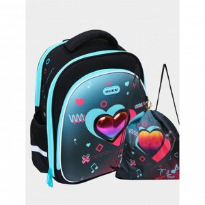 Школьный ранец NK22-9001-2 синий сердце