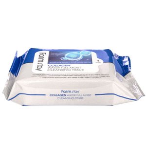 Очищающие салфетки с коллагеном FarmStay Collagen Water Full Moist Cleansing Tissue, 30 шт