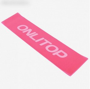 ONLITOP Фитнес-резинка, 30,5 х 7,6 х 0,5 см, нагрузка до 4 кг, цвет фуксия