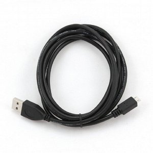 Кабель Cablexpert, microUSB - USB, 1 А, 3 м, чёрный,