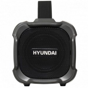Портативная колонка Hyundai H-PAC460, 9 Вт, 1500 мАч, microSD, BT, USB, AUX, IPX4, черная