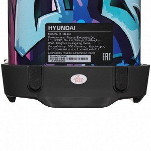 Портативная колонка Hyundai H-PAC460, 9 Вт, 1500 мАч, microSD, BT, USB, AUX, IPX4, черная