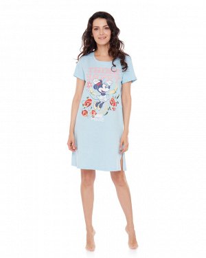 Платье домашнее жен. Disney (134411)голубой