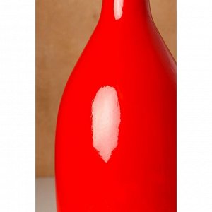 Ваза керамическая "Сорренто", настольная, красная, 39 см