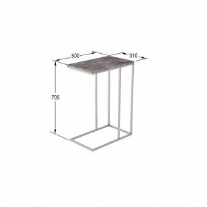 Стол приставной «Агами», 500 ? 310 ? 705 мм, МДФ, цвет серый мрамор