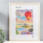 Фоторамка дерево 40х50 см (1300) (пластиковый экран)