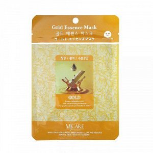 MJCARE. ТКАНЕВАЯ МАСКА-ЭССЕНЦИЯ ДЛЯ ЛИЦА С КОЛЛОИДНЫМ ЗОЛОТОМ MJCARE GOLD ESSENCE MASK 23гр.