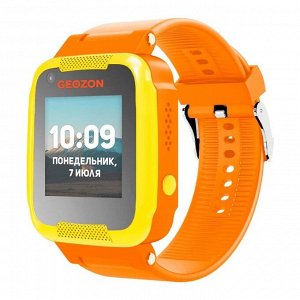 Детские смарт-часы Geozon Air G-W02ORN, 1.22", IPS, SIM, камера, GPS, 380 мАч, оранжевые