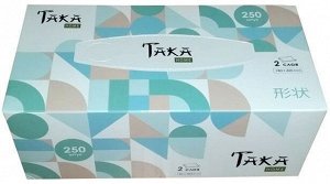 Салфетки бумажные Taka Home серия "Shapes" двухслойные, 250 шт.
