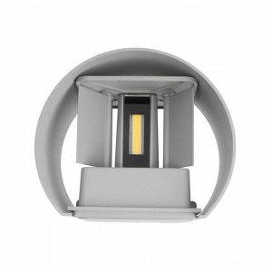 Светильник светодиодный настенный FSD-005, 6 Вт, 450 Лм, 3000К, IP54, 220 В, металл, серый