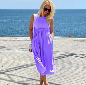 Сарафан Идеальный фиолетовый сарафанчик с карманами, отлично подойдет на каждый день.
Ткань: Плотный Софт 
Красивое платье способно преобразить любую девушку, а модный образ придает уверенность в себе
