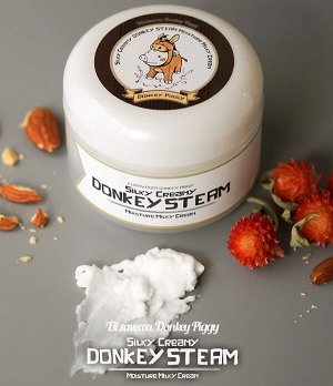 Увлажняющий паровой крем на основе ослиного молока Elizavecca Silky Creamy Donkey Steam Moisture Milky Cream, 100гр