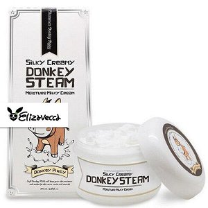 Увлажняющий паровой крем на основе ослиного молока Elizavecca Silky Creamy Donkey Steam Moisture Milky Cream, 100гр