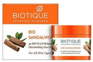 Bio Sandalwood 50+ SPF Uva Sunscreen Ultra Soothing Face Cream/ Крем Для Лица С Сандалом SPF 50