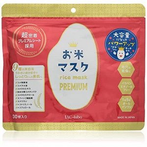 Маска тканевая для лица labo Rice Mask Premium 30 шт. с экстрактом риса, рисовым маслом, протеинами