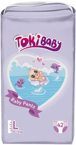 Подгузники-трусики детские TokiBABY размер L, 42шт