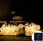 Гирлянда светодиодная на солнечной батарее Лампочки 50 LED, 9 м Продано, уцененный товар