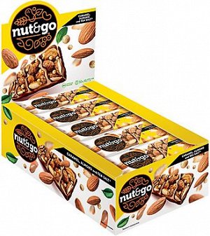 Батончик Nut and Go миндальный, 34г