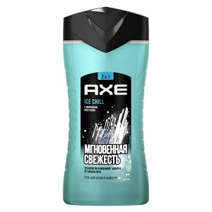 AXE 2в1 мужской гель для душа и шампунь ICE CHILL с Морозным ментолом, свежесть 12 часов, 250 мл