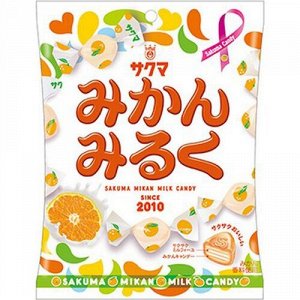 Леденцы молочные "Сакума" мандарин 50г 1/10 Япония