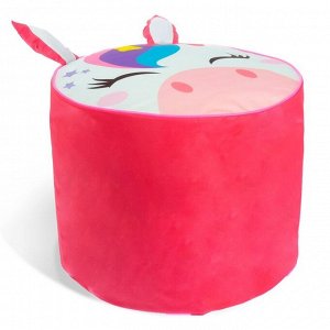 Мягкая игрушка-пуфик «Единорог», 40 x 40 см, цвет розовый