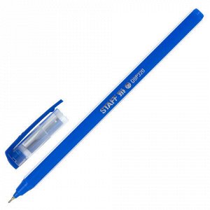 5 шт. ручка шариковая масляная STAFF Basic "OBP-320", СИНЯЯ, корпус голубой, узел 0,7 мм, линия письма 0,35 мм, 143023